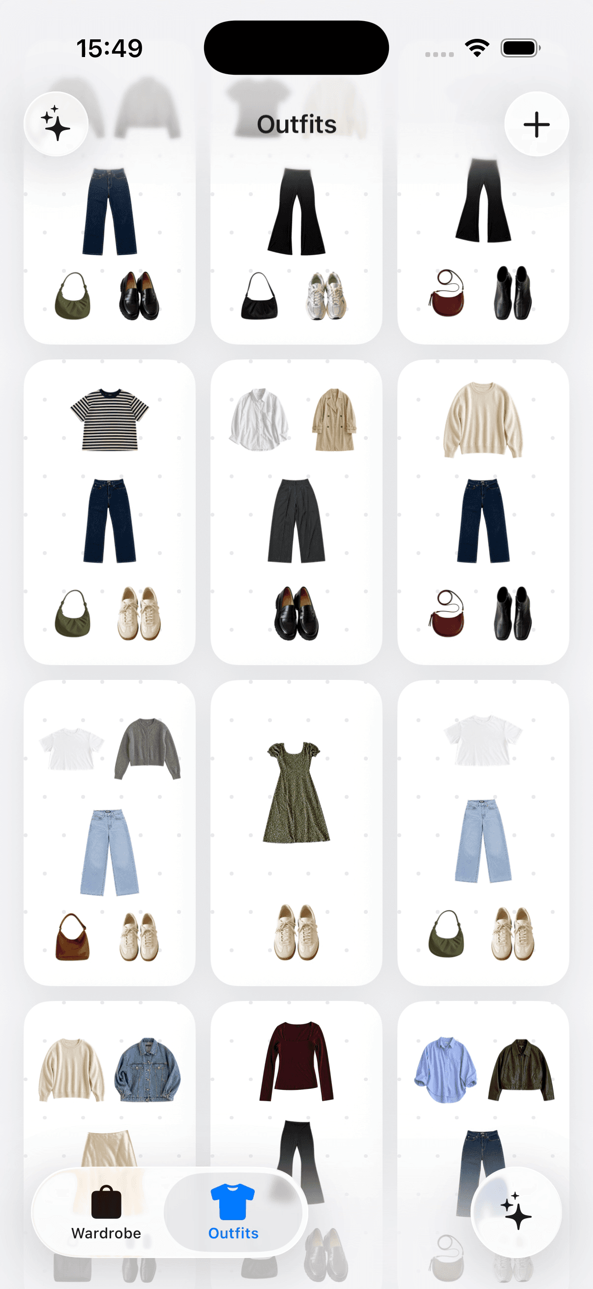 Outfits built from your own clothes